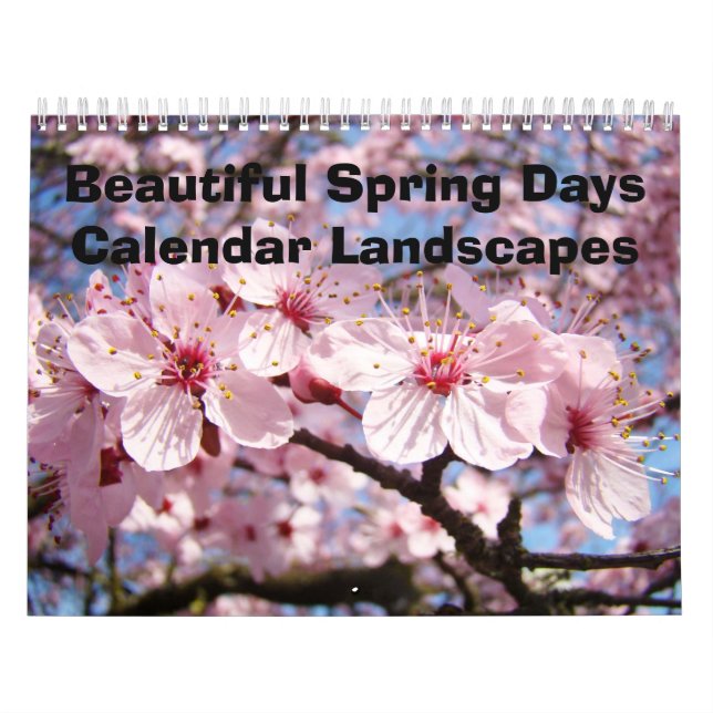 Beautiful Spring Days Calendar Landscapes Trees (Cover)