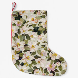 Beautiful spring floral with blossom tree branches small christmas stocking