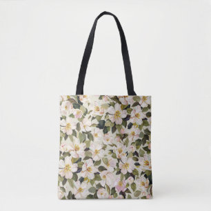 Beautiful spring floral with blossom tree branches tote bag