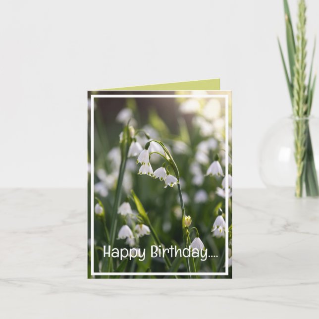 Beautiful Spring Flowers Birthday Holiday Card (Front)