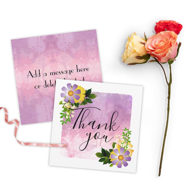 Beautiful Spring Flowers Romantic Thank You Card (Creator Uploaded)