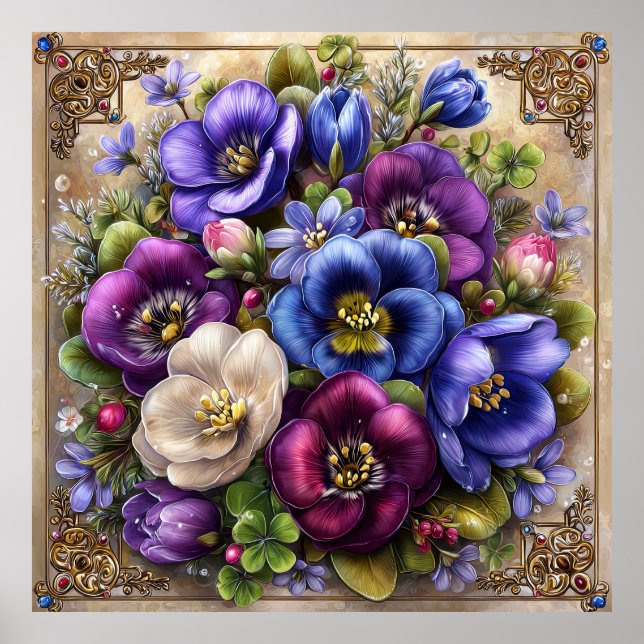 Beautiful Spring Flowers Wall Art 10 (Front)