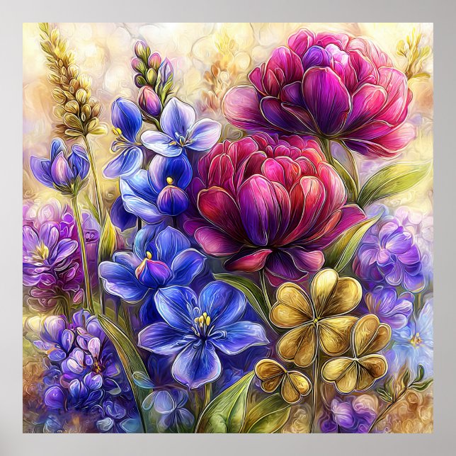 Beautiful Spring Flowers Wall Art 15 (Front)