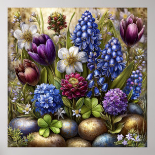 Beautiful Spring Flowers Wall Art 4