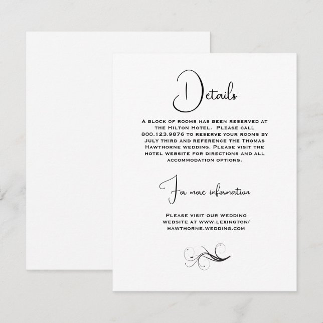 Beautiful Spring Flowers Wedding  Enclosure Card (Front/Back)