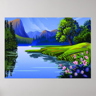Beautiful Spring Landscape Poster