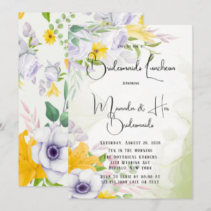 Beautiful Spring Morning Floral Bridesmaids Lunch Invitation