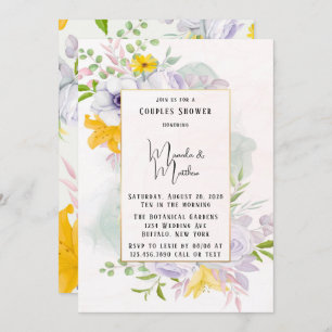 Beautiful Spring Morning Florals Couples Shower Invitation