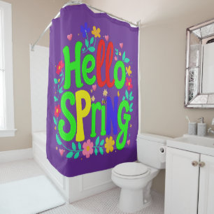 beautiful spring shower curtain