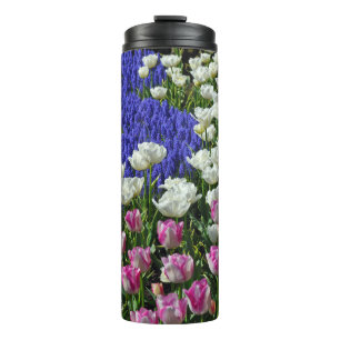 Beautiful spring tulips thermal tumbler
