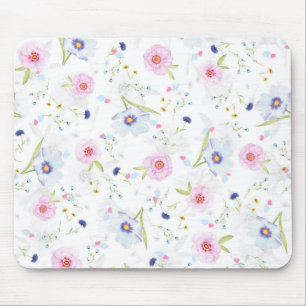 Beautiful Spring watercolor flowers by storeman. Mouse Mat