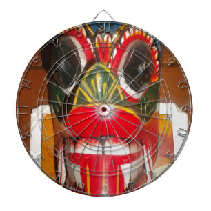 Beautiful Sri Lankan Traditional Fire Mask Art   Dartboard