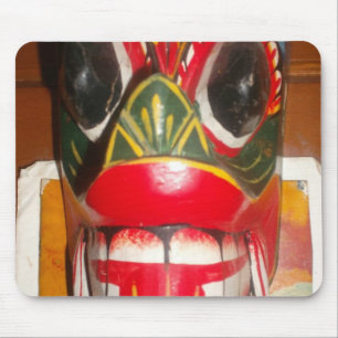 Beautiful Sri Lankan Traditional Fire Mask Art   Mouse Mat