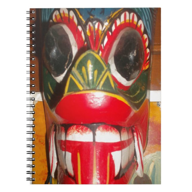 Beautiful Sri Lankan Traditional Fire Mask Art   Notebook (Front)