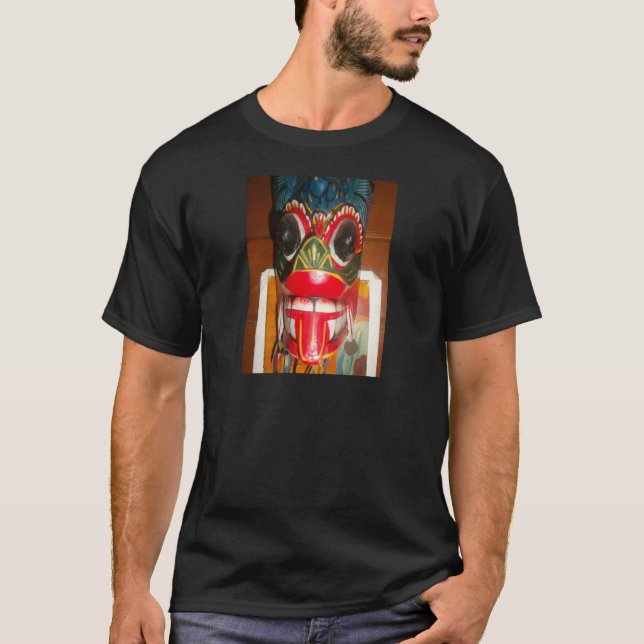 Beautiful Sri Lankan Traditional Fire Mask Art   T-Shirt (Front)