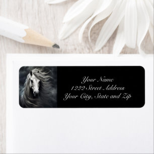 Beautiful Stallion Horse Mane Return Address