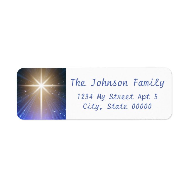 Beautiful Star of Bethlehem Address Labels (Front)