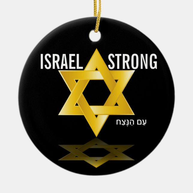 Beautiful Star of David Ceramic Tree Decoration (Front)