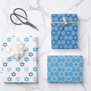 Beautiful Star of David Wrapping Paper Sheet