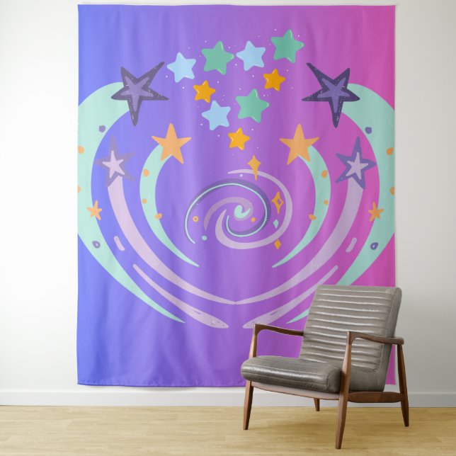 beautiful stars and heart tapestry (In Situ)