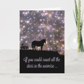 Beautiful Stars and Horse Thinking of You Card