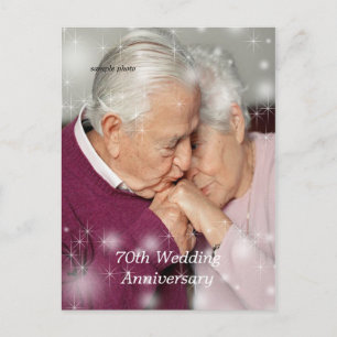 Beautiful, Stars Overlay, Anniversary, Custom Postcard