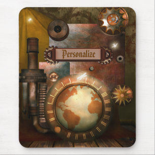 Beautiful Steampunk Personalised Mousepad