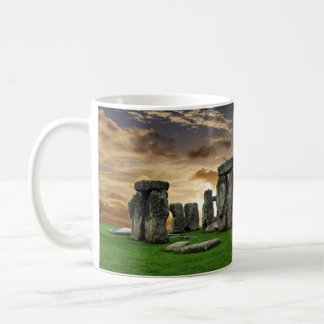 Beautiful Stonehenge Sculpture-Wiltshire, England Coffee Mug (Left)