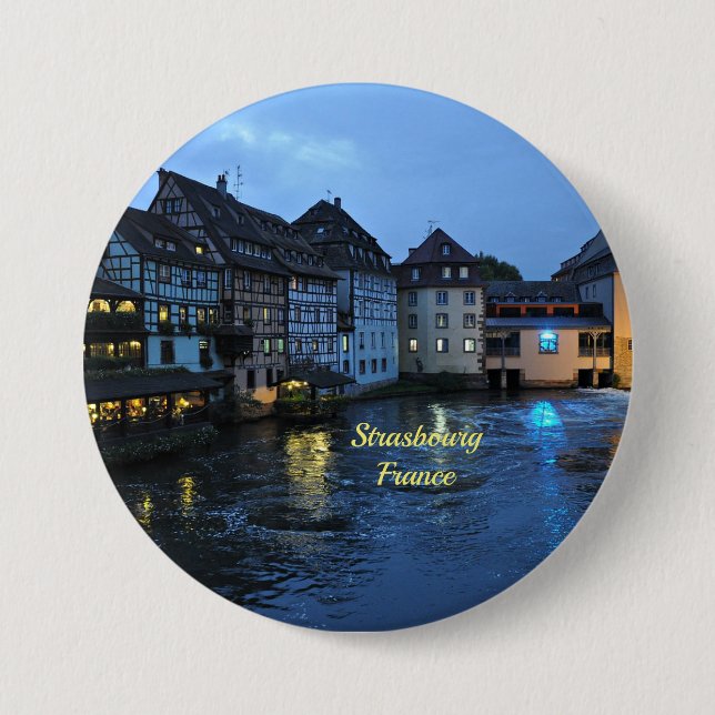 Beautiful Strasbourg, France 7.5 Cm Round Badge (Front)