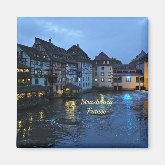 Beautiful Strasbourg, France (labelled) Magnet (Front)