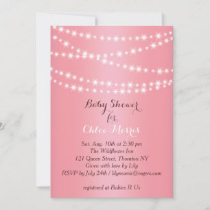 Beautiful String Lights Baby Shower Invitation