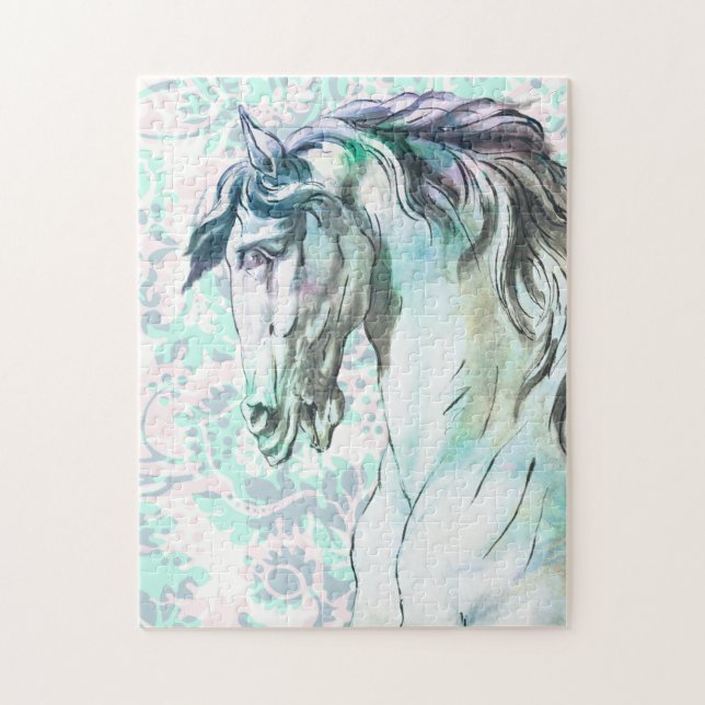 Beautiful Strong Artsy Style Horse Art Puzzle (Vertical)