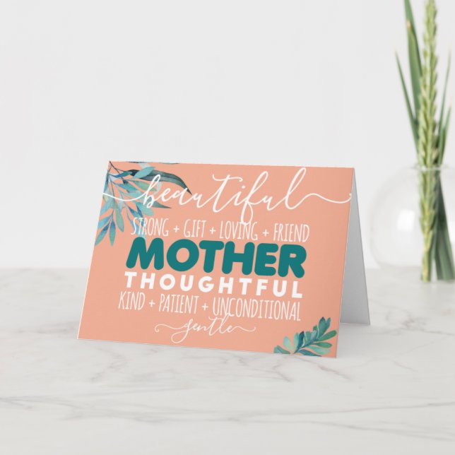 Beautiful, strong, friend Happy mother's Day Card (Front)