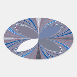 Beautiful stunning  Butterfly soft blue colours Ar Oval Sticker
