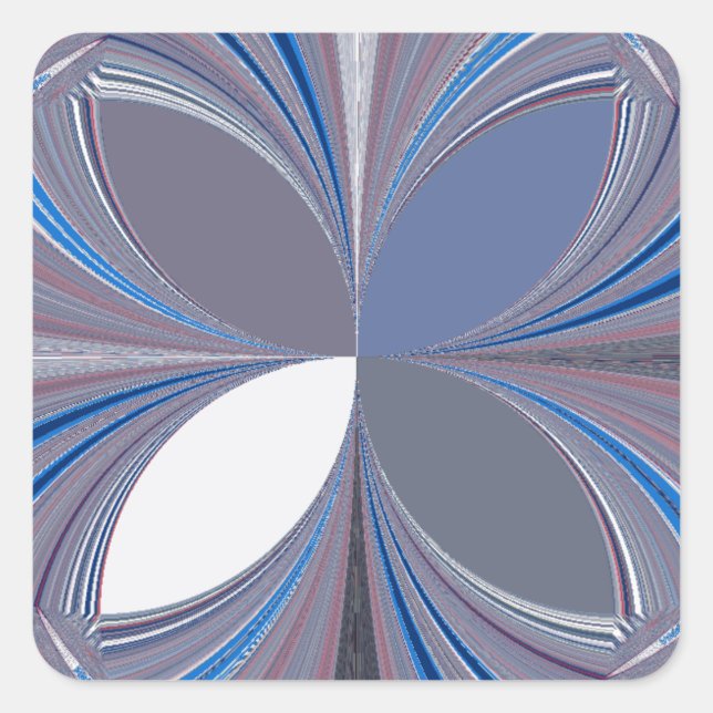 Beautiful stunning  Butterfly soft blue colours Ar Square Sticker (Front)