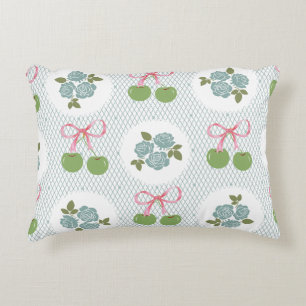 Beautiful stunning lace background blue green decorative cushion