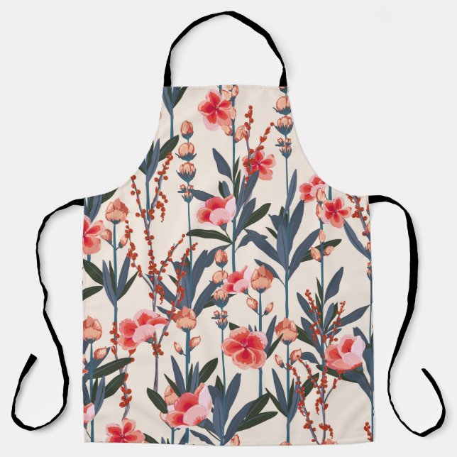 Beautiful Stylish Garden florals pattern in the ma Apron (Front)