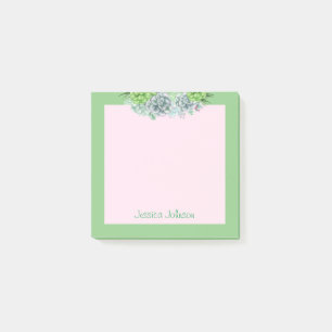 Beautiful Succulents Plants Lovers Personalized Post-it Notes