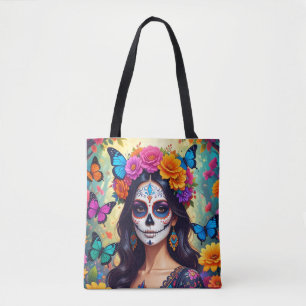 Beautiful Sugar Skull Tote Bag