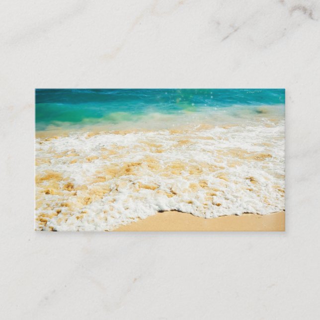 Beautiful Summer Beach Sunset Photo Business Card (Front)