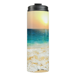 Beautiful Summer Beach Sunset Photo Thermal Tumbler