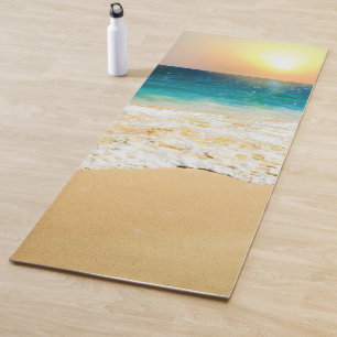 Beautiful Summer Beach Sunset Photo Yoga Mat