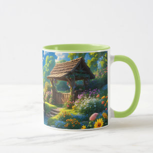 Beautiful Summer, colorful illustration, Mug