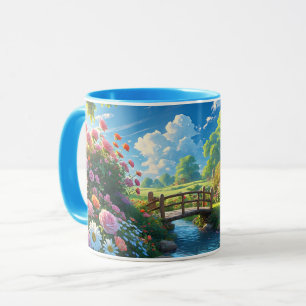 Beautiful Summer, colourful illustration, Mug