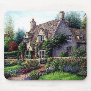 Beautiful Summer Cottage Fine Art Mouse Mat