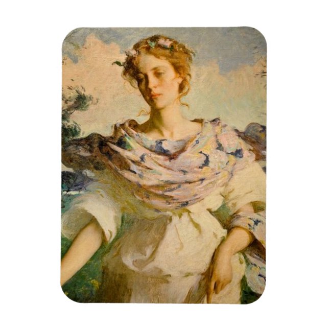 Beautiful Summer Goddess by Frank W Benson Magnet (Vertical)