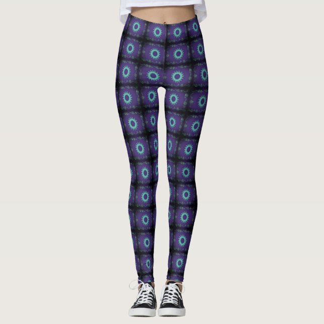 Beautiful Summer Night Out Feminine pattern Design Leggings (Front)