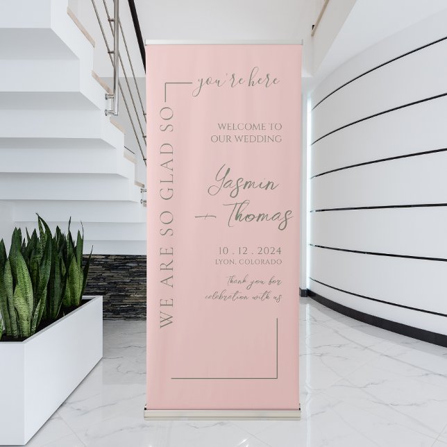 Beautiful Summer Romantic Wedding Personalised Retractable Banner (Creator Uploaded)