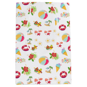 Beautiful Summer Seamless Pattern Medium Gift Bag