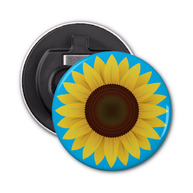 Beautiful Summer Sunflower Bottle Opener (Front)